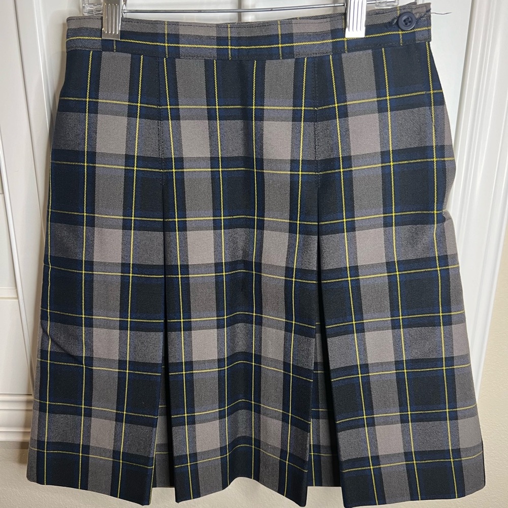 Plaid school uniform skirt